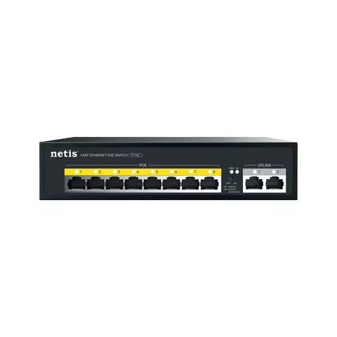 Netis Switch POE P110C estándar 8POE+2RJ45 de 100 M