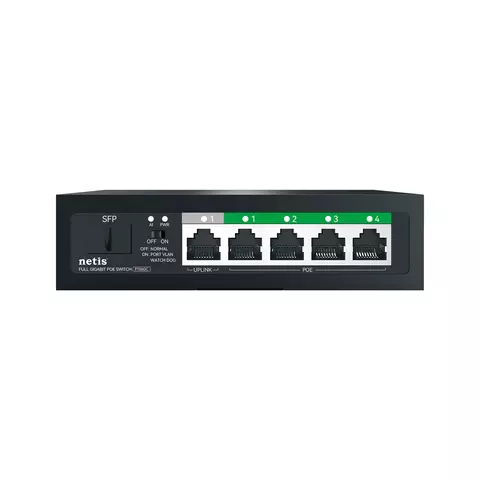 Switch POE P106GC de enlace ascendente 4GE POE + 1GE + 1GE SFP