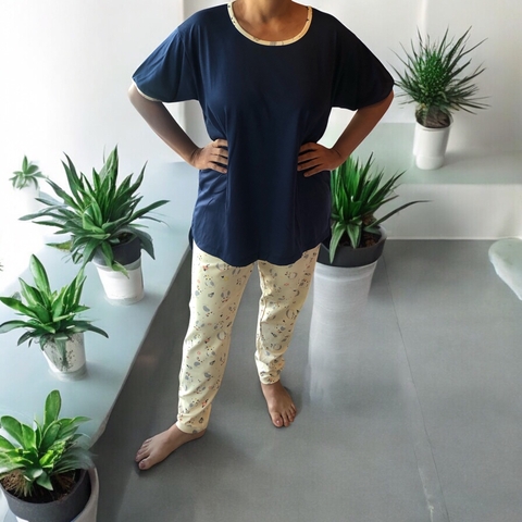 Pijama feminino manga curta