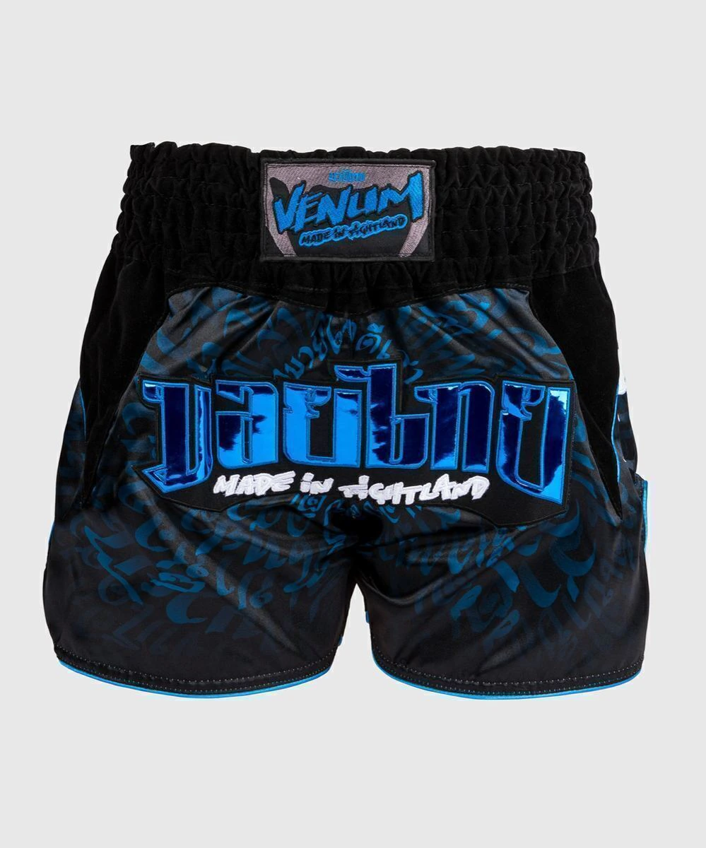 Short de Muay Thai Venum Attack - Negro/Azul