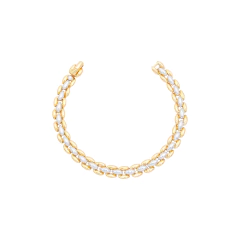 Pulseira Elos Lisos Banho Duo - Dourado