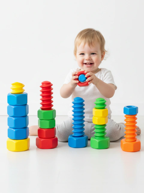 Conteo Montessori y Juguetes de Apilar para Niños