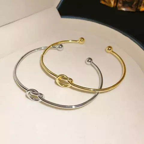 Pulseira de aço inoxidável vintage moda unissex tecido torção textura