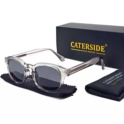 Óculos de sol Caterside retro redondo unissex uv400