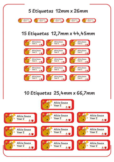 Etiquetas Personalizadas Maple Bear - comprar online