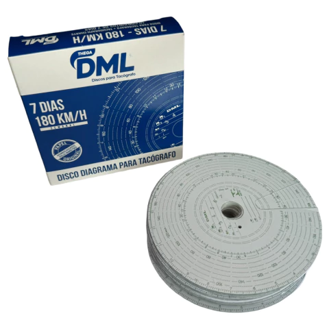 Disco Tacografo Semanal 180 Km 10 Unidades 7 Dias