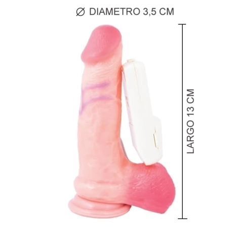 Consolador Realístico Con Vibro Y Ventosa 5 Pulgadas