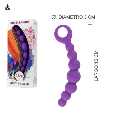 Dilatador Anal Con Textura Suave Y Anillo Extractor