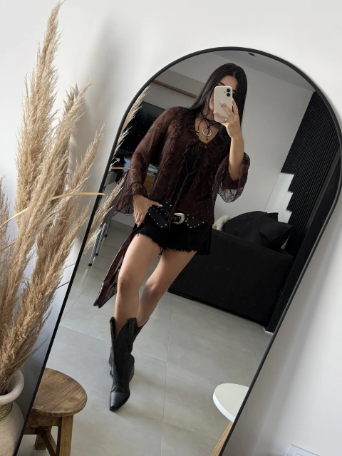 BLUSA RAPSODIA CHOCOLATE
