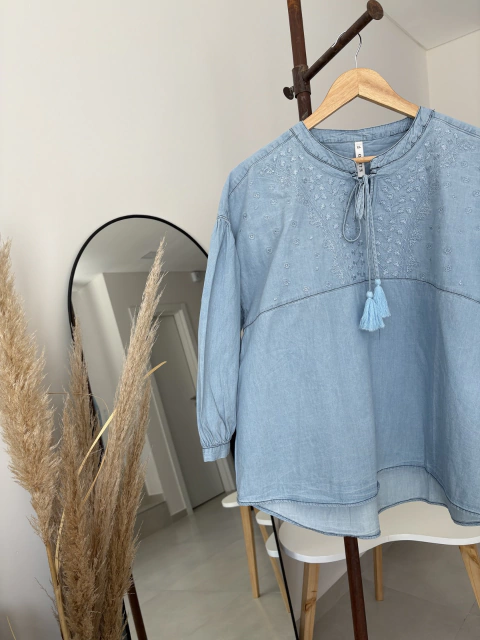 BLUSA JEAN CAMISERO
