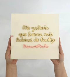 Caja para padrinos Bigbox - Me gustaría que fueran mis Padrinos de Bautizo