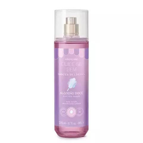 Body Splash Desodorante Colônia Cuide-se Bem Doces Delírios Algodão Doce 200ml