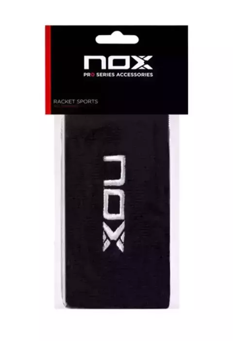 Muñequera Padel Nox Larga Negra Logo Blanco - comprar online