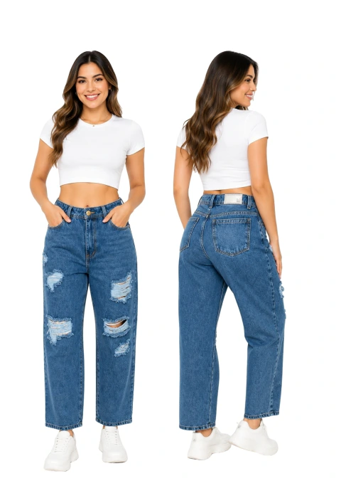 Jeans Boyfriend Dama -ZARA