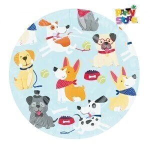 PLATO DE POLIPAPEL 17cm PUPPYS x 6 unidades - comprar online
