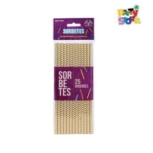 SORBETES CHEVRON DORADO x 25un. - comprar online