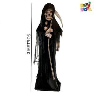 ANIMATRONIC *LA MUERTE* 300cm - Con enchufe p/220volts. EFECTO: Luz led, sonido y movimiento - comprar online