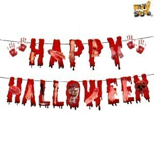 BANNER SANGRIENTO *HAPPY HALLOWEEN* - 3MTS - comprar online