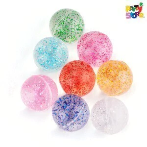 PELOTITAS SALTARINAS GLITTER - BOLSITA X 6 UNIDADES - comprar online