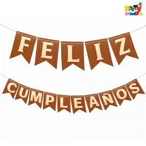 BANDERIN FELIZ CUMPLEAÑOS VINTAGE BAFCVMU