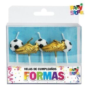 VELAS FORMAS - SET BOTINES Y PELOTAS DE FOOTBALL X 5 PIEZAS - comprar online