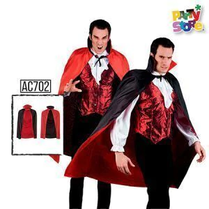 CAPA DISFRAZ REVERSIBLE NEGRO/ROJO 80cm - comprar online