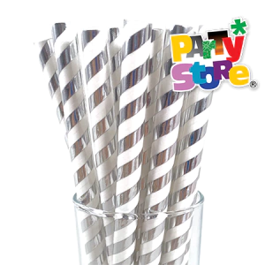 MAXI SORBETES DE POLIPAPEL PLATEADOS x 12 unidades - comprar online
