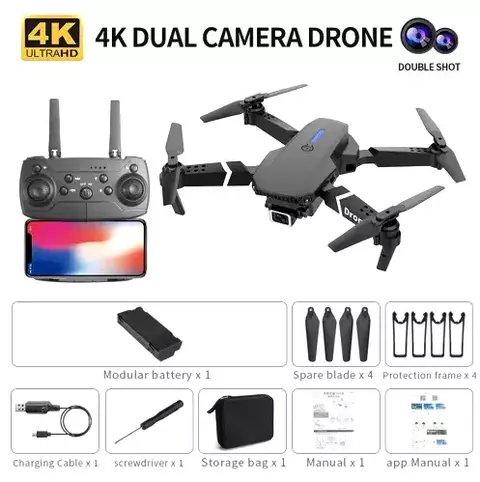 2025 novo e88 pro wifi fpv drone grande angular hd 4k/1080p altura da câmera se