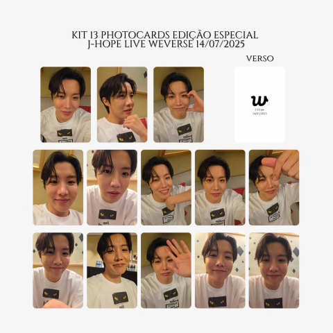Kit 13 Photocards - J-Hope - Live Weverse - 14/07/25 - comprar online