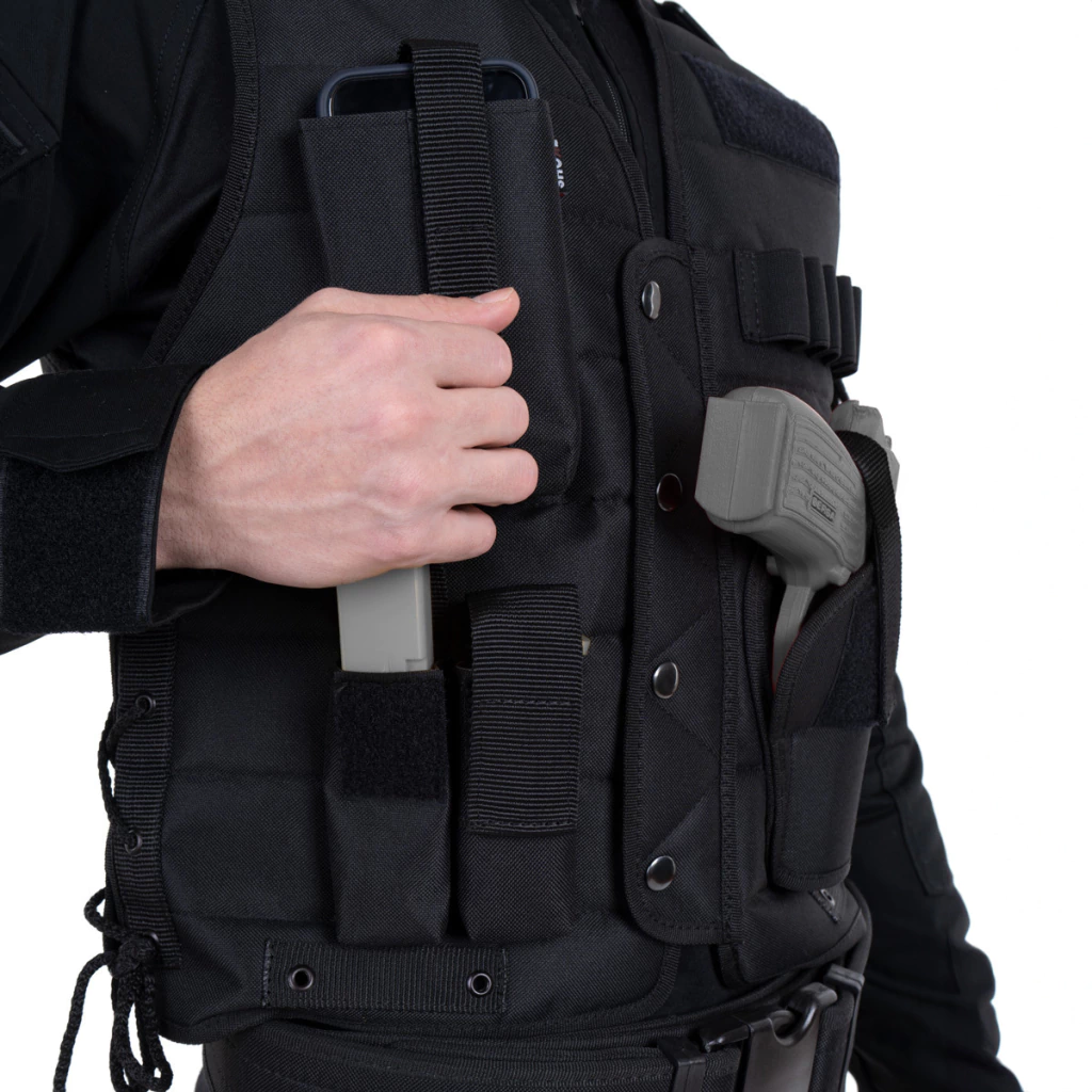 chaleco táctico negro policial