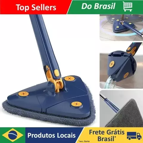 Mop Esfregão Triangular Ajustável 360º