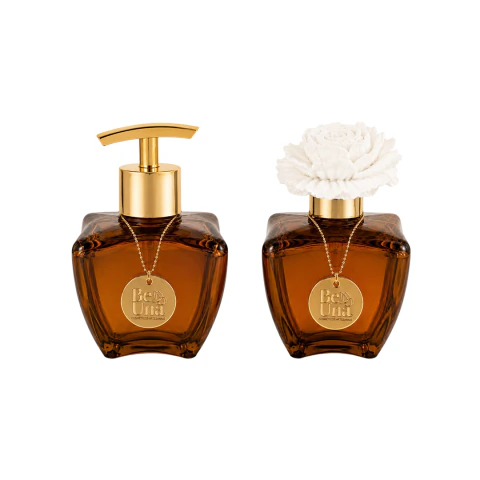 Kit Difusor e Saboneteira Marrom 250ml