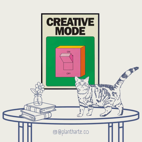 Póster Creative Mode ON