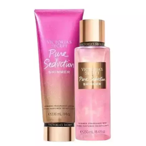 Kit Pure Seduction Shimmer Body Splash 250ml + Body Lotion Victoria's Secret 236ml - comprar online
