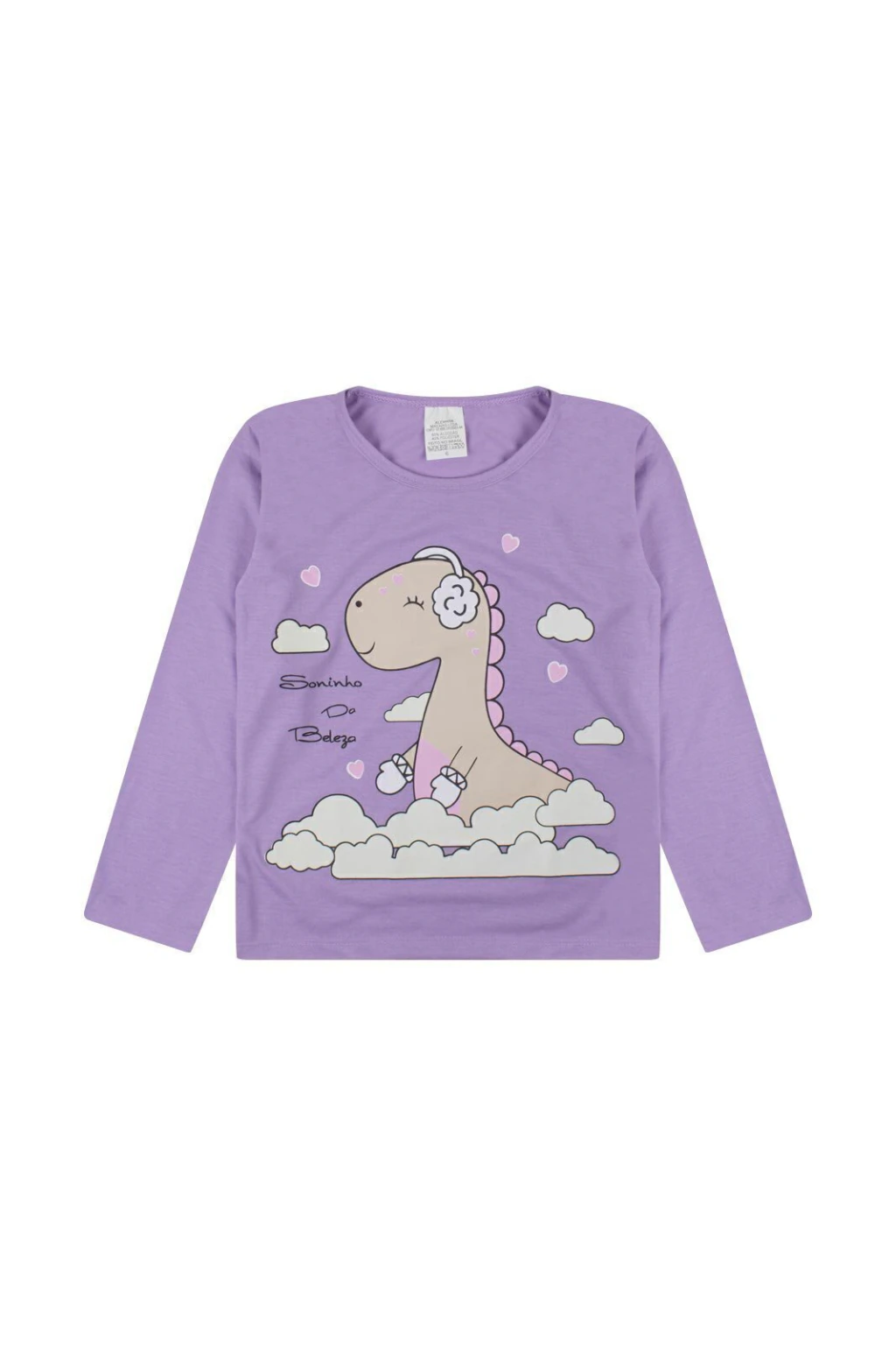 Pijama Infantil Menina Longo Ursinho Chiclete - Alemara - Mmoda