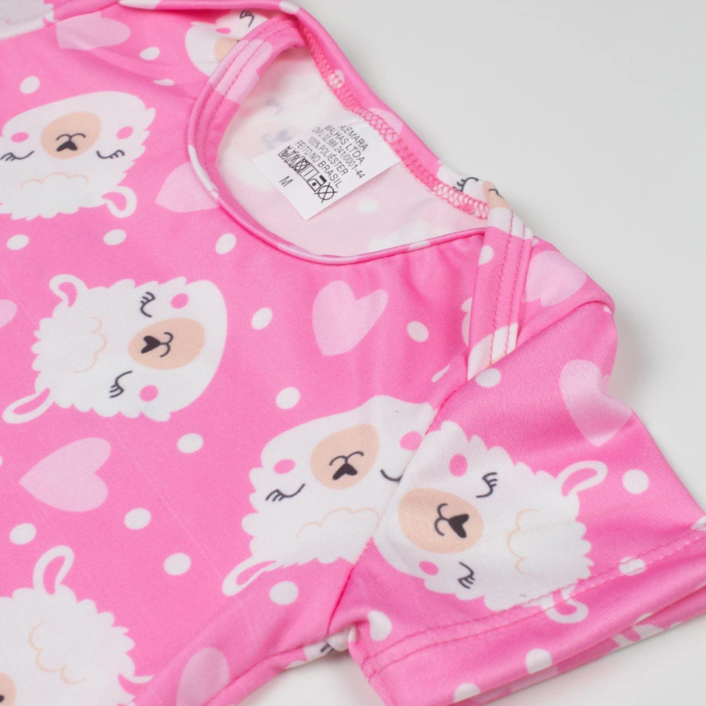 Romper Infantil Menina Sublimado Lhama - Alemara - comprar online