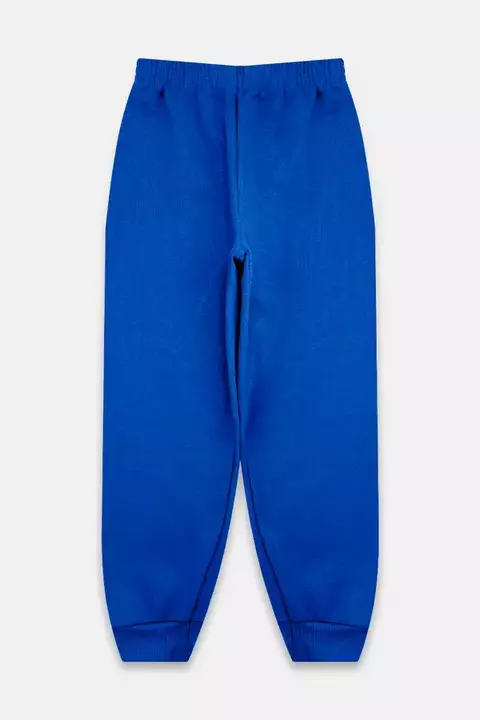 Calça Moletom Peluciado Unissex Cor Azul Royal - comprar online