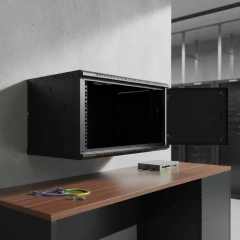 Rack Mural 6u Follsnet Negro Con Llave Para Servidor Dvr 19 - ipcalls.ar