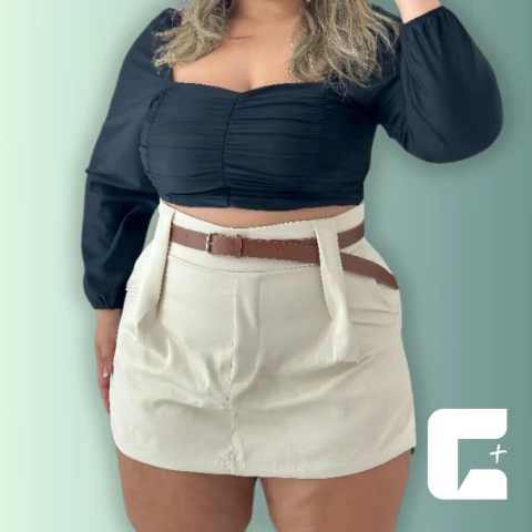 SHORT SAIA PLUS SIZE Acompanha Cinto! em Alfaiataria e Resistente Social 2025 do Tamanho 44 ao 52