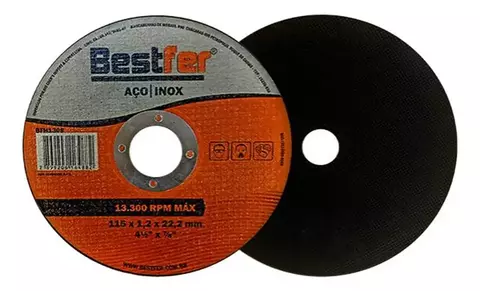 DISCO CORTE FERRO|INOX 4.1/2 X 1.0 C/10 UNIDADES BESTFER