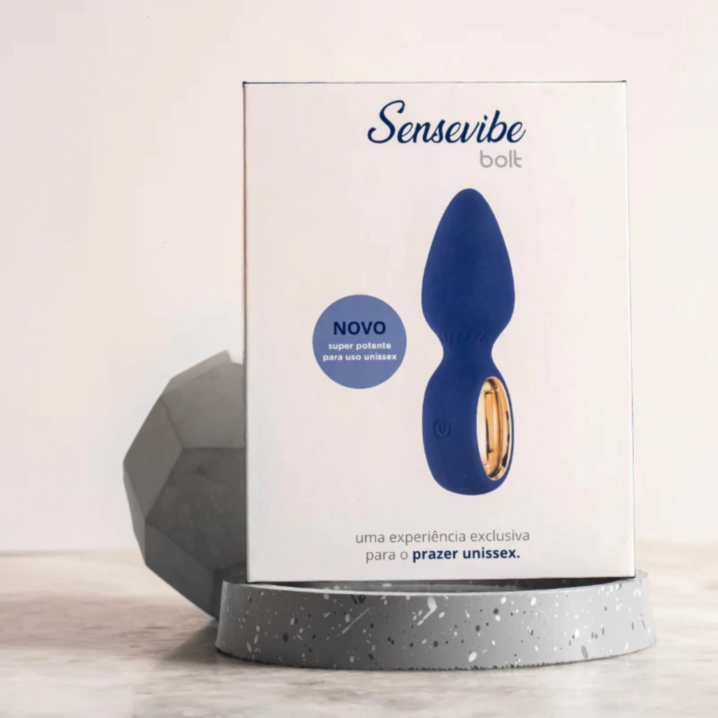 PLUG ANAL VIBRATÓRIO MULTIVELOCIDADE RECARREGÁVEL SENSEVIBE BOLT