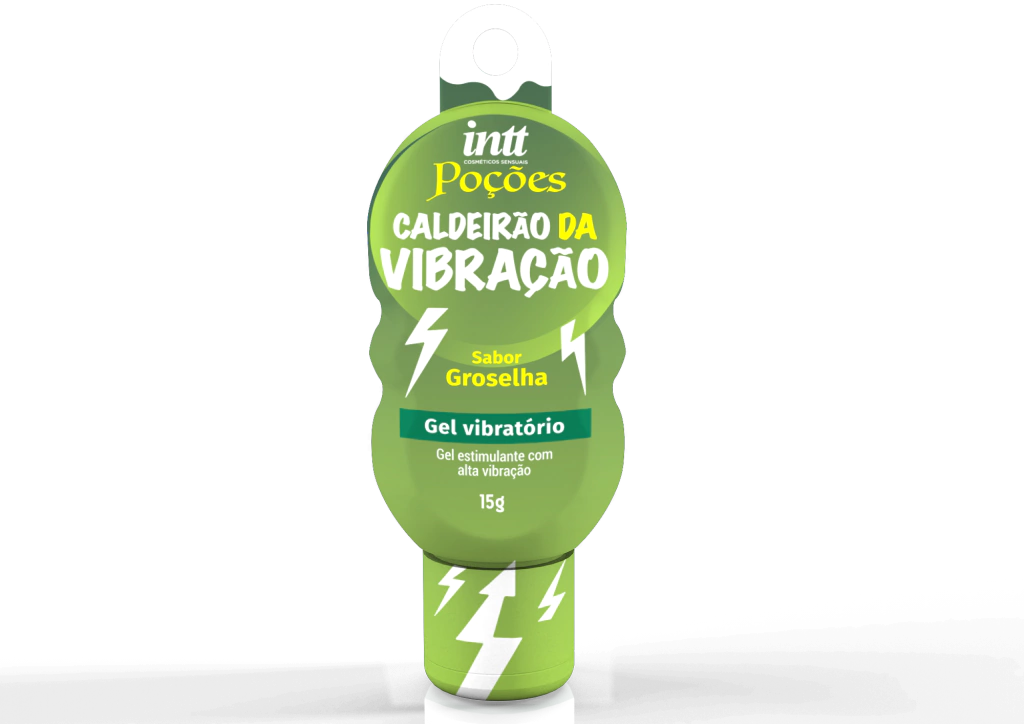 CALDEIRÃO DA VIBRAÇÃO VIBRADOR LÍQUIDO COM AROMA DE GROSELHA 15G LINHA POÇÕES