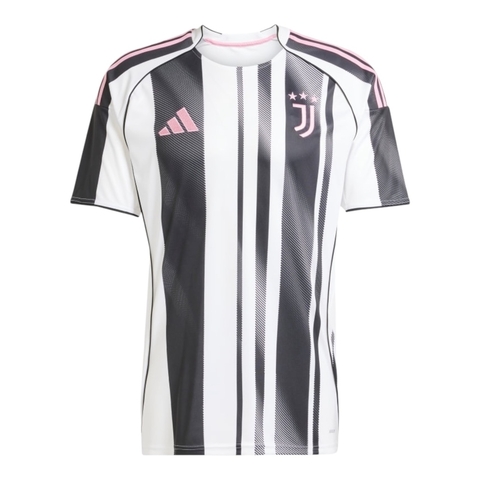 Camisa Juventus I 25/26 - Torcedor Adidas Masculina - Preta e branca com detalhes em rosa