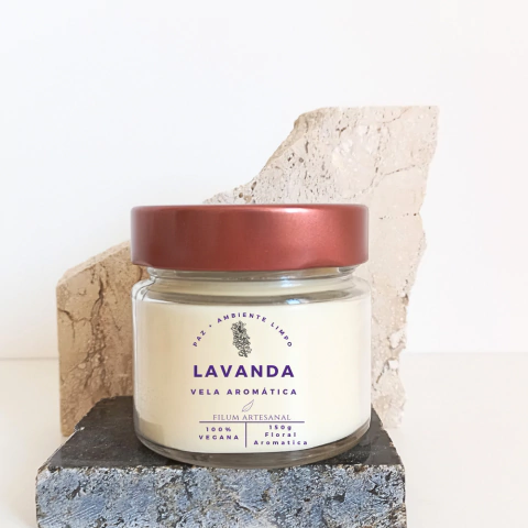 Filum Artesanal Vela Aromática Perfumada Lavanda 140g