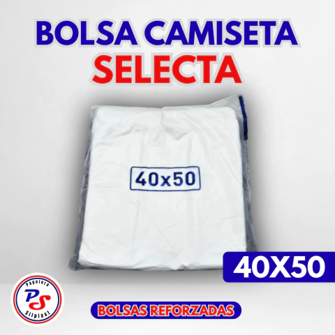 Bolsa Camiseta Blanca Selecta (REFORZADA) - comprar online