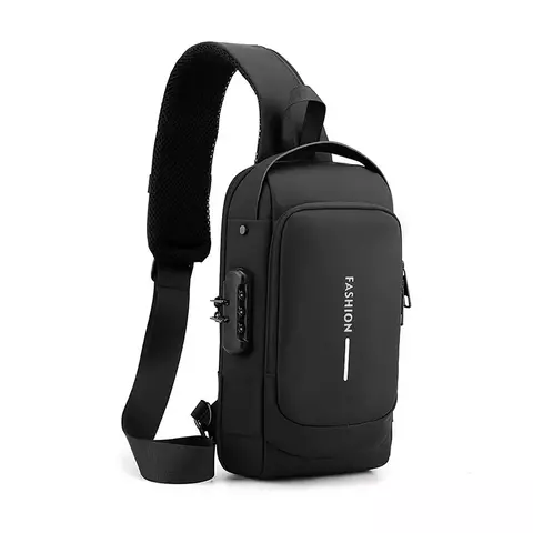 Bolsa de Ombro Antifurto com Carregamento USB - Fashion