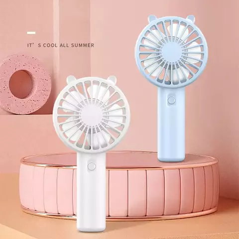 Mini Ventilador Portátil USB - 5 Pás, Silencioso e Recarregável
