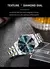 relógio masculino strass luxo semana movimento de quartzo 41mm - comprar online