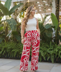 Calça Pantalona Estampada