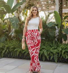 Calça Pantalona Estampada - comprar online
